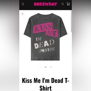 Official Green Day Kiss Me I'm Dead Inside T Shirt
